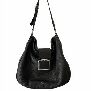 Kate Spade Black Pebble Leather Hobo Shoulder Bag